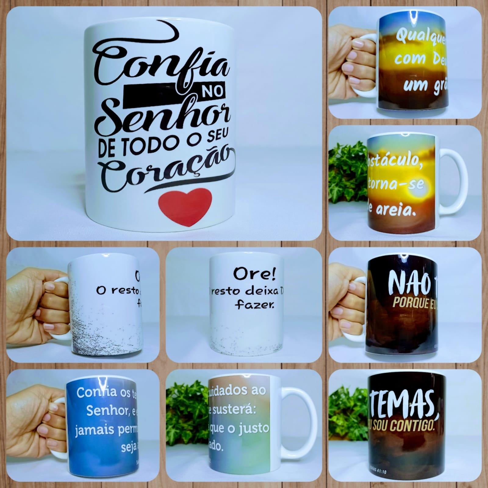 Comprar Kit 5 Canecas frases religiosa personalizada - a partir de R$116,25