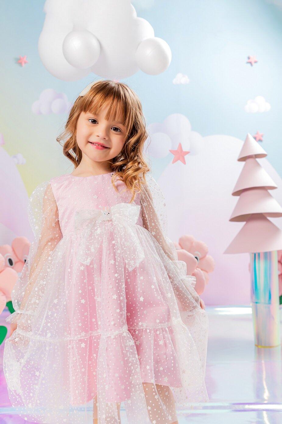 Vestido Luxo Vestido Infantil Gabriela Aquarela Vestido Infantil