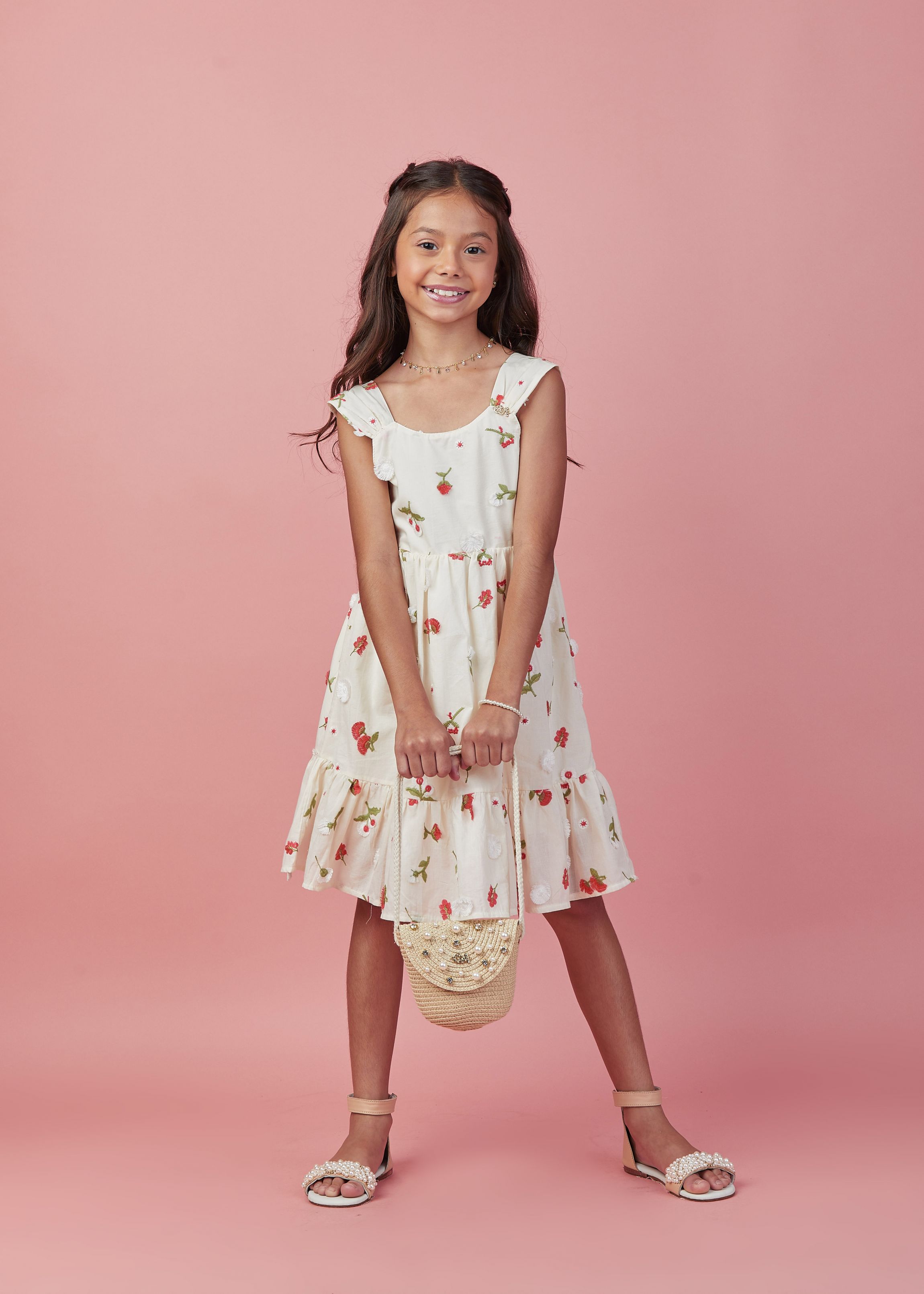 Comprar Vestido Flores Off White Gabriela Aquarela guaxinimmodas