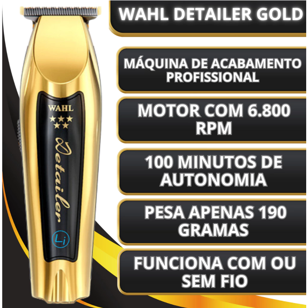 Comprar Maquina de Acabamento Wahl Detailer Gold Bivolt - a partir