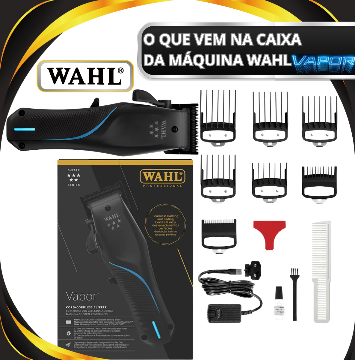 Comprar Máquina De Cortar Cabelo Sem Fio Wahl Vapor Cordless