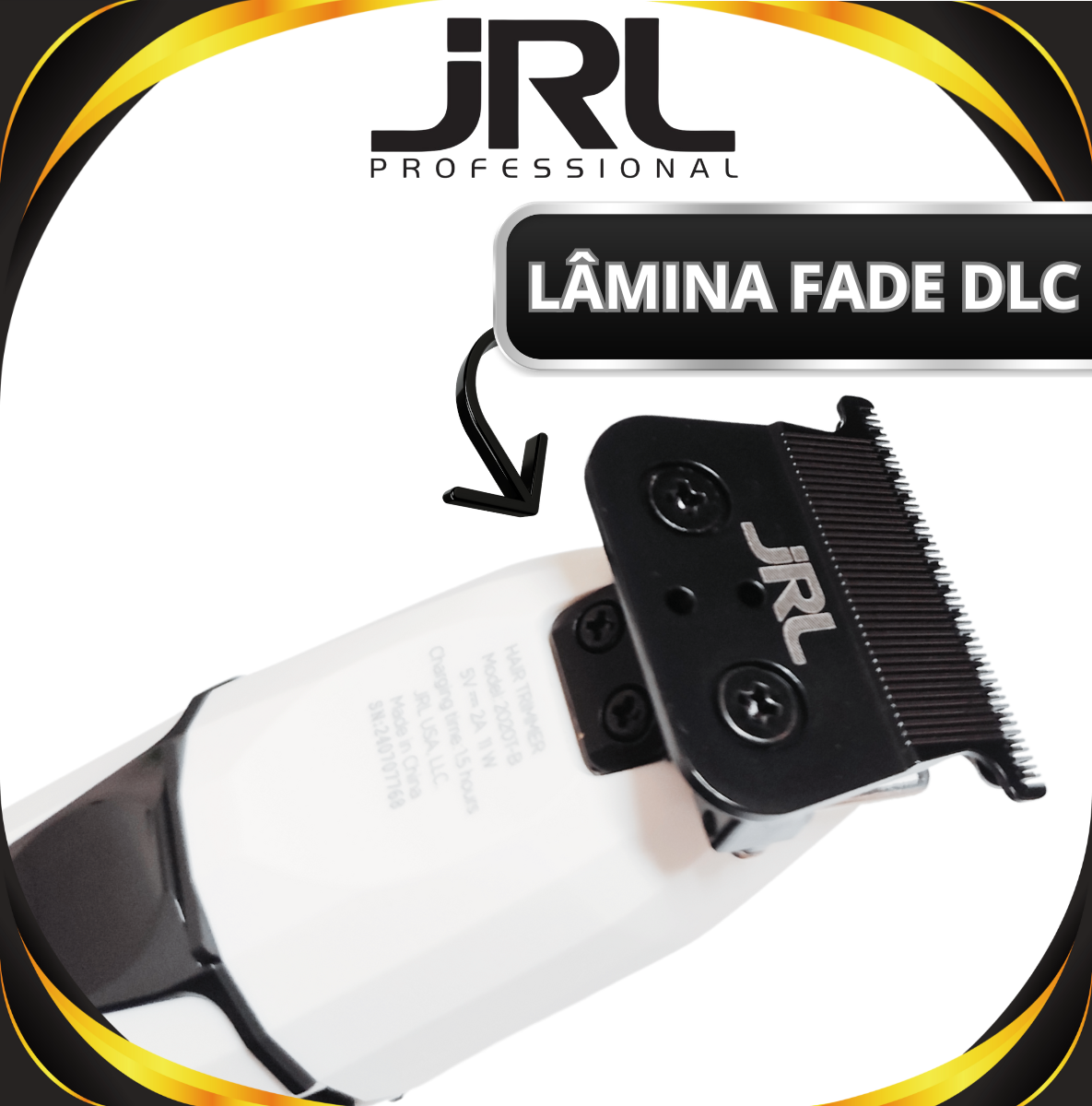 JRL GHOST[ONXY] トリマー　FF2020T-B　ホワイト Comprar Máquina De Acabamento JRL Onyx Ghost Sem Fio Profissional