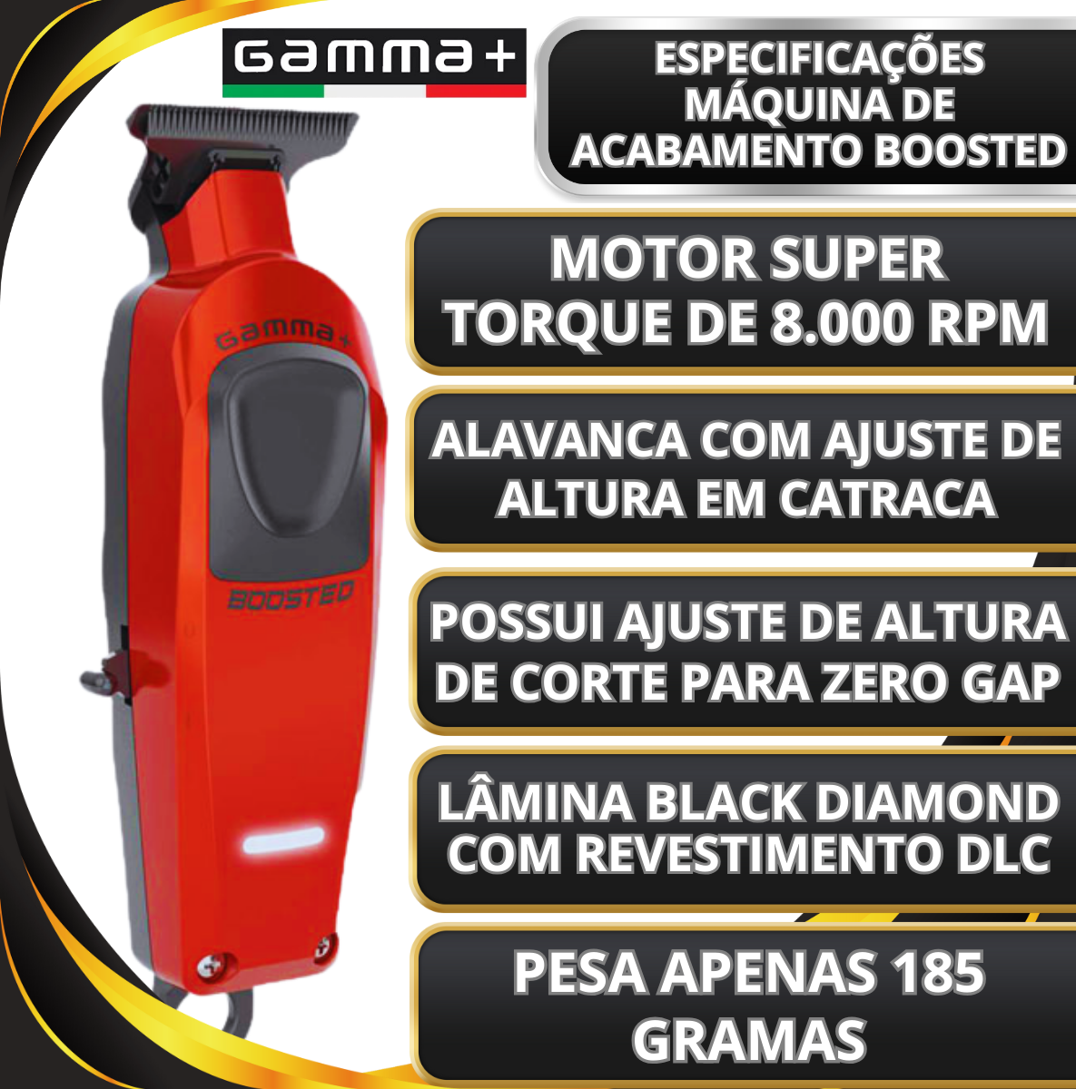 Comprar Combo Gamma+ Boosted Super Torque Com Máquina De Corte E