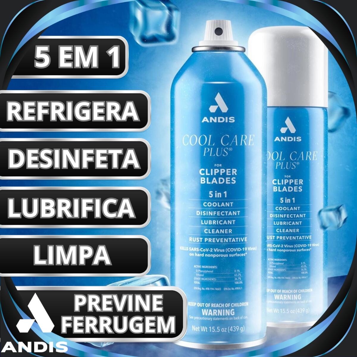 Cool Care Andis Resfriador 5 Em 1 Spray 460 ML - a partir de R$109,73