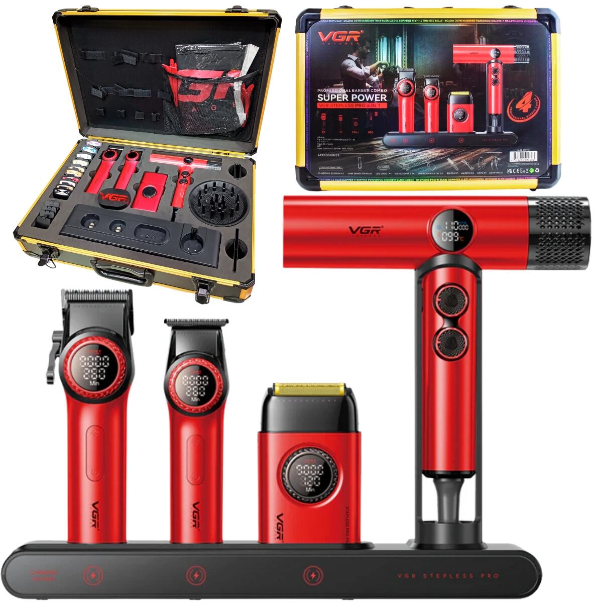 Comprar Combo VGR Super Power Stepless Pro 4 In 1 Secador 127V