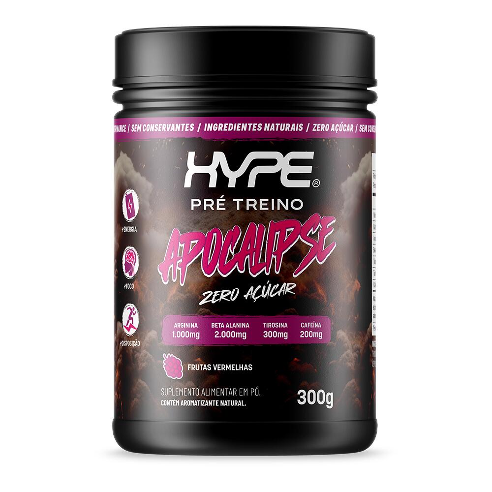 Comprar Pré Treino Apocalipse Zero Açúcar Frutas Vermelhas Hype