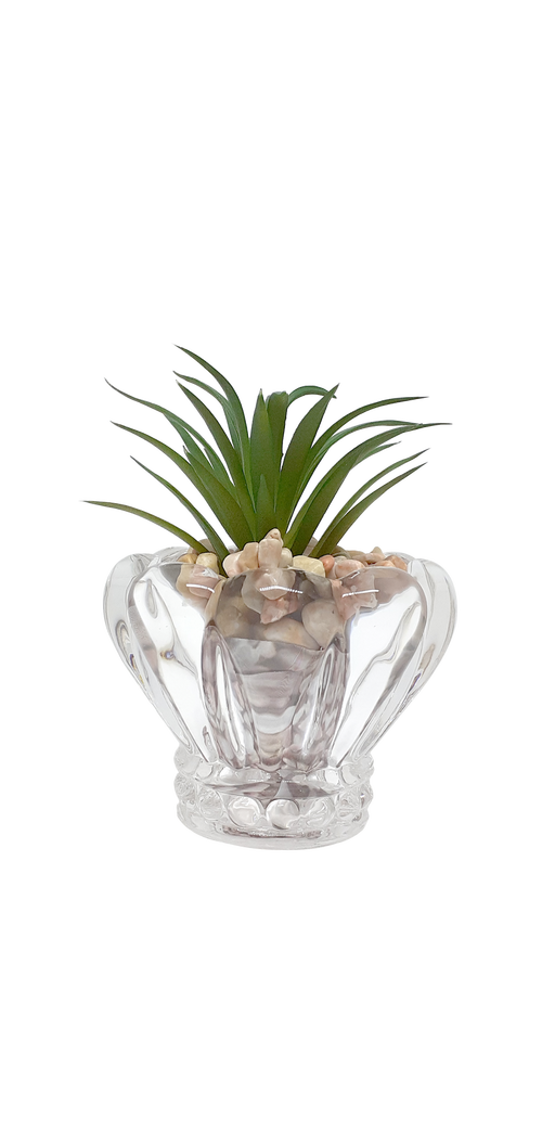 DECORAÇÃO JARRINHA DE VIDRO - REF.:74624C