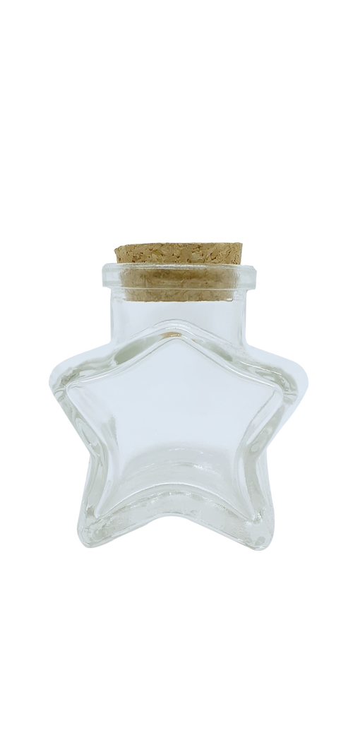Vidro Estrela 60ml com Rolha (Inclusa)