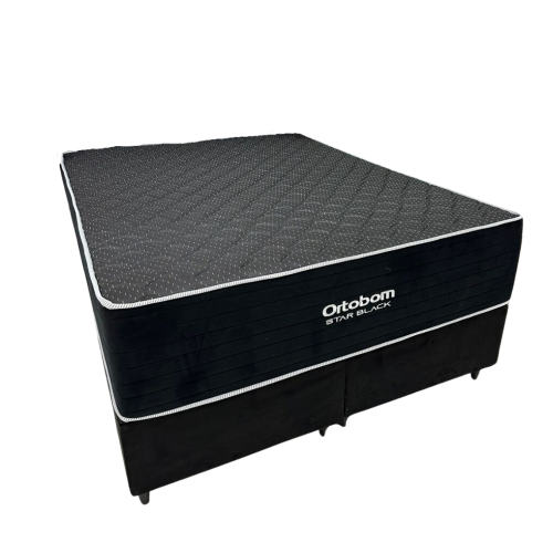 Cama Box Casal Mola Ensacada Star Black Ortobom - R$2.000,00
