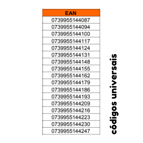 50 Códigos de Barras EAN-13