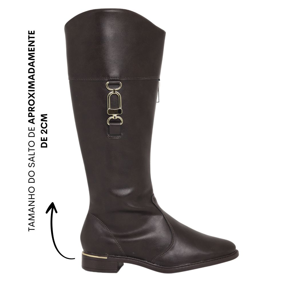 Comprar Bota Feminina Salto Baixo Montaria Cano Longo Vizzano 3077