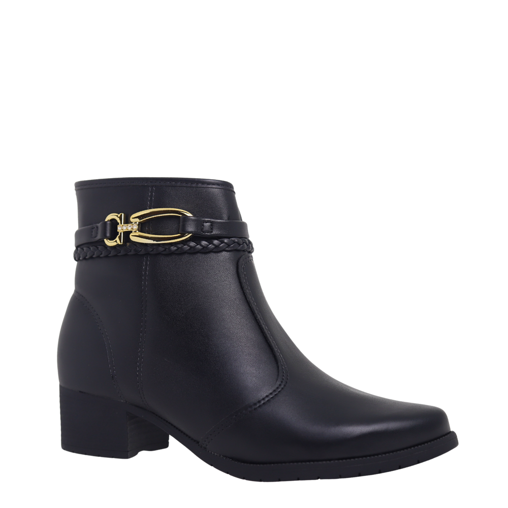 Comprar Bota Feminina Ankle Boot Salto Baixo Detalhe Moleca 5346.102
