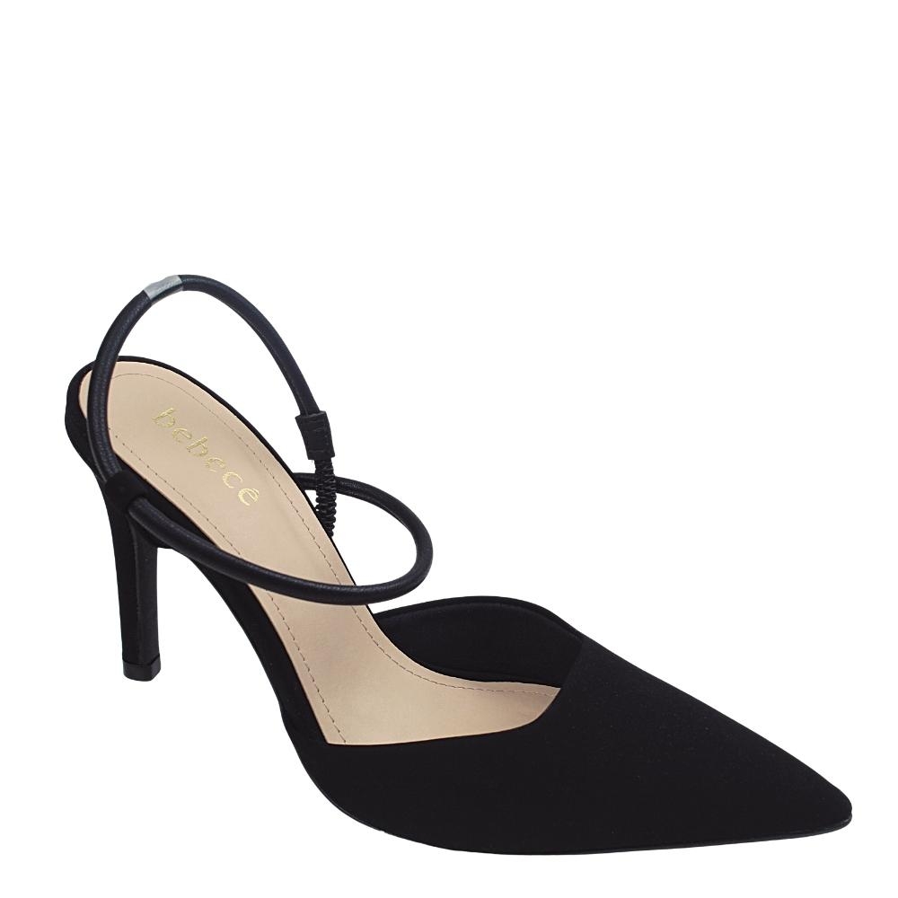 Scarpin Feminino Bebecê Salto Alto Bico Fino Tiras T9430-156