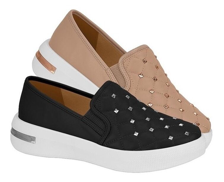 Corrente Slip On Vizzano Flatform Tênis Feminino Casual Slip On
