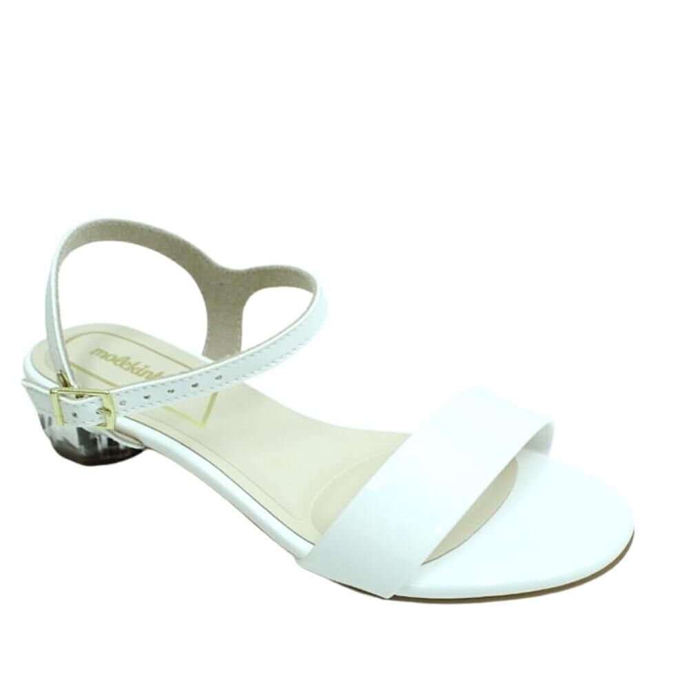 Sandália Menina Salto Baixo Cristal Menina Molekinha 2343100