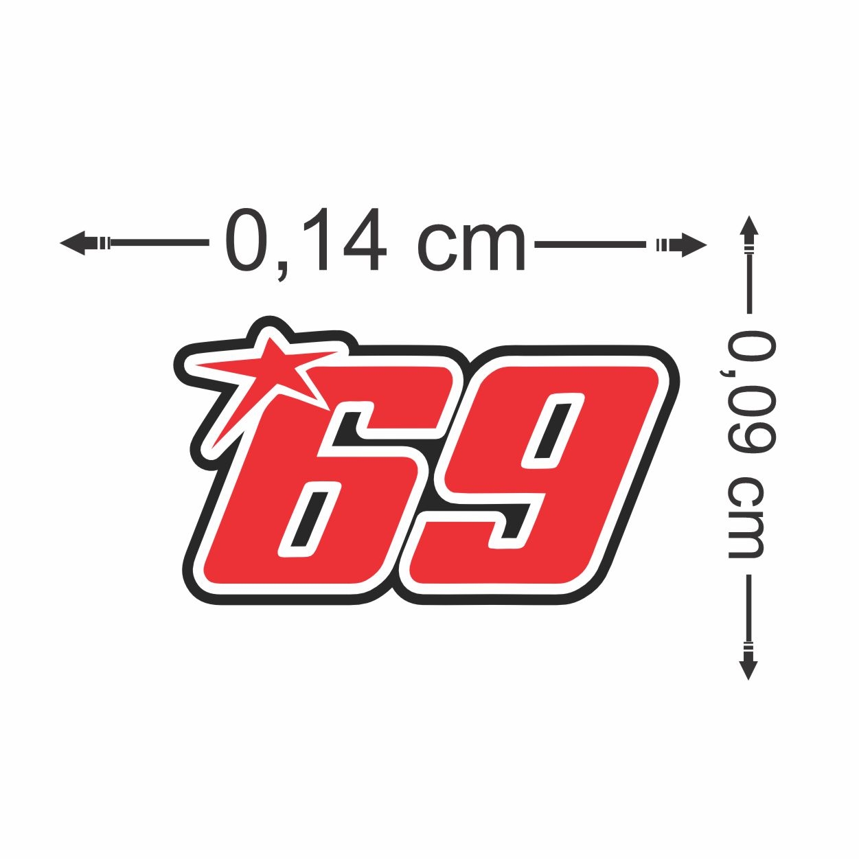 Nicky Hayden 69 Type-C 75mm MotoGP Sticker Decal - Glossy Finish For Cars, Bikes, Windows