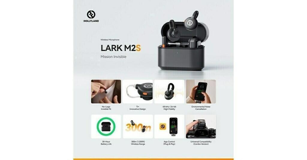 Microfone Lark M2s Combo Hollyland Lapela Duplo Sem Fio Câmera e