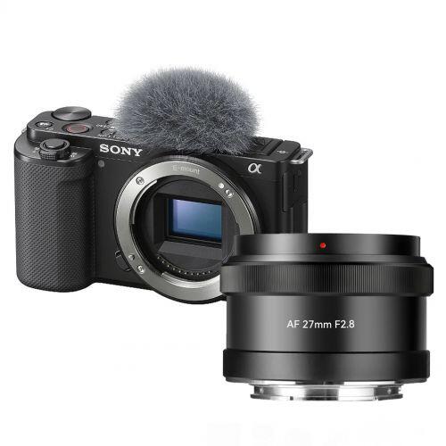 Câmera Sony Alpha ZV-E10 + Lente 27mm f/2.8 | Sony Oficial Preço e
