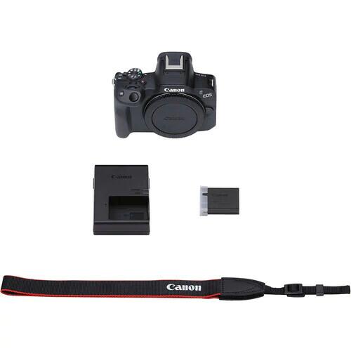 Câmera Canon EOS R50 Kit 18-45MM F/4.5-6.3 + Lente 55-210MM F/5