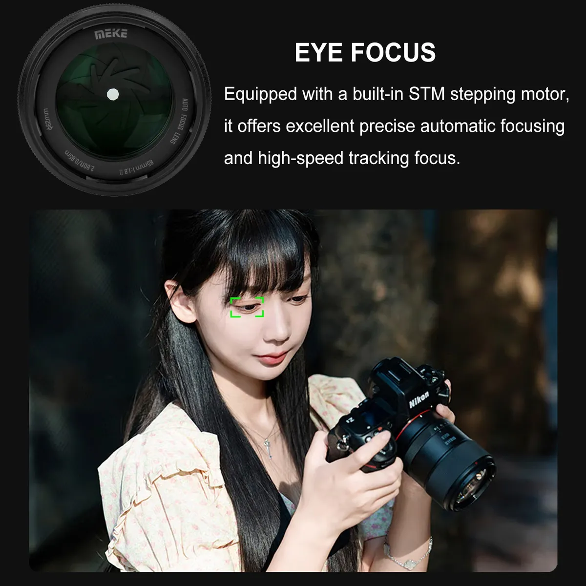 Comprar Lente Nikon Z 85mm f/1.8 Pro by Meike Mirrorless Fullframe
