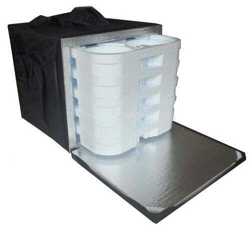Bolsa Mochila Bag Térmica Motoboy Entrega 20 Marmitex de Alumínio Pizza 40cm Lanches