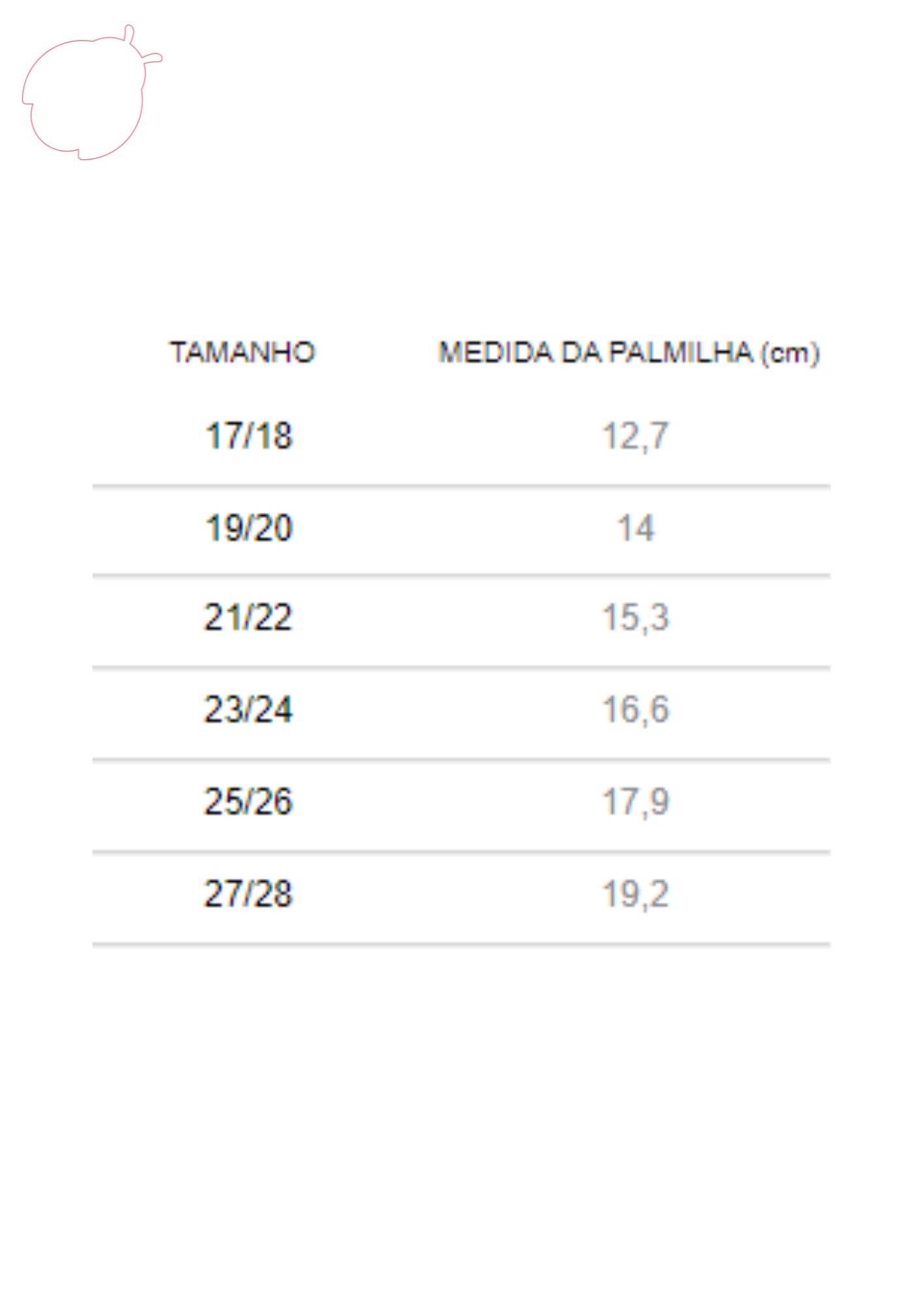 Tênis Infantil Tabela De Tamanhos CalÇados Tabela De Medidas
