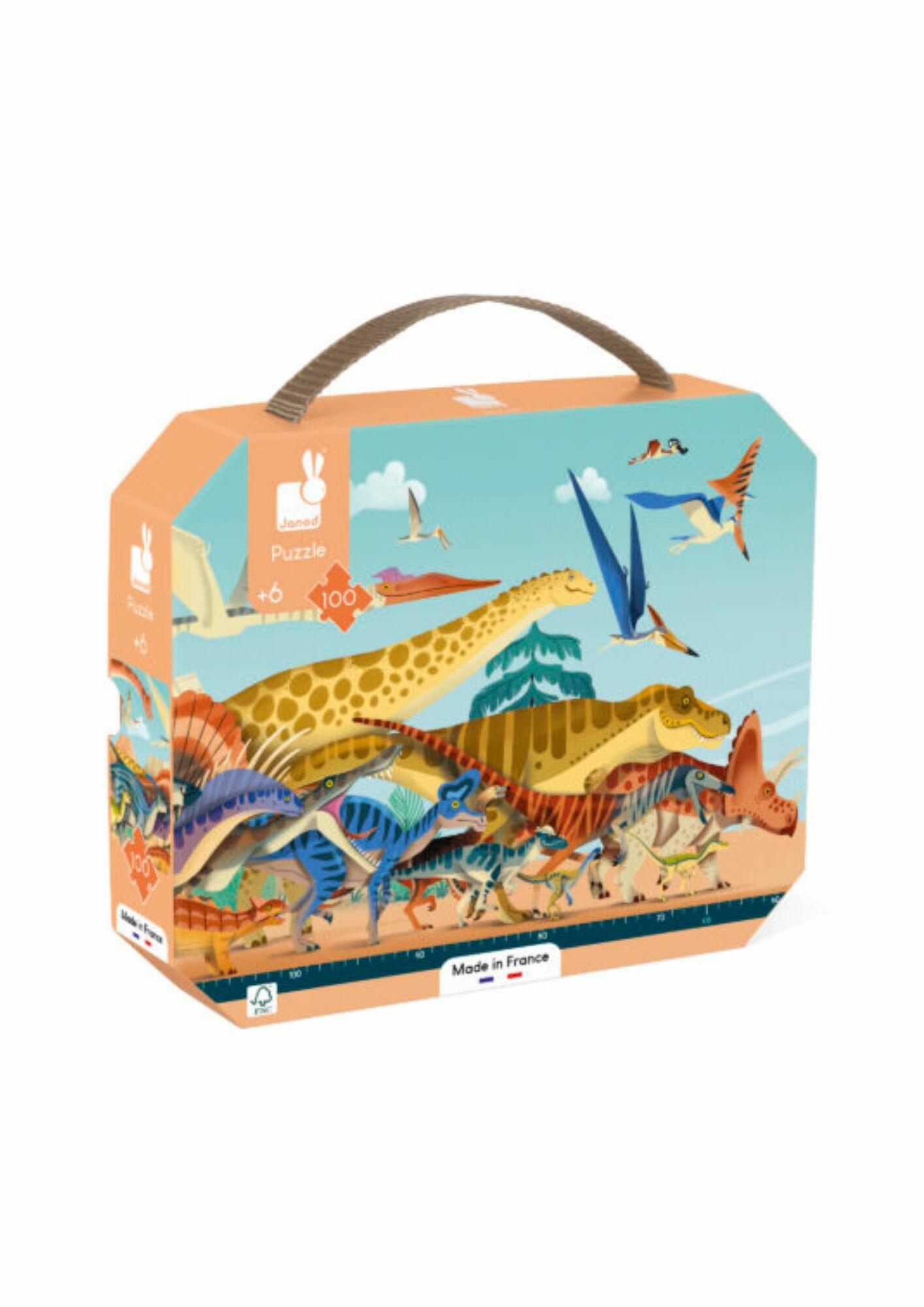 Comprar MALETA QUEBRA-CABEÇA PANORÃMICO DINO 100 PEÇAS - JANOD - R