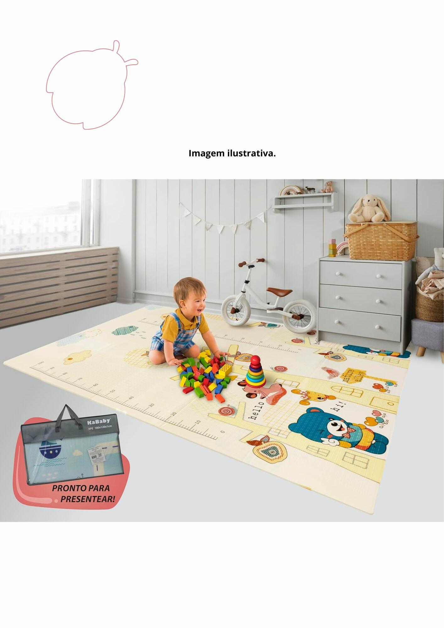 Comprar TAPETE DOBRÁVEL XPE 180x120x1cm BABY INFANTIL - KABABY
