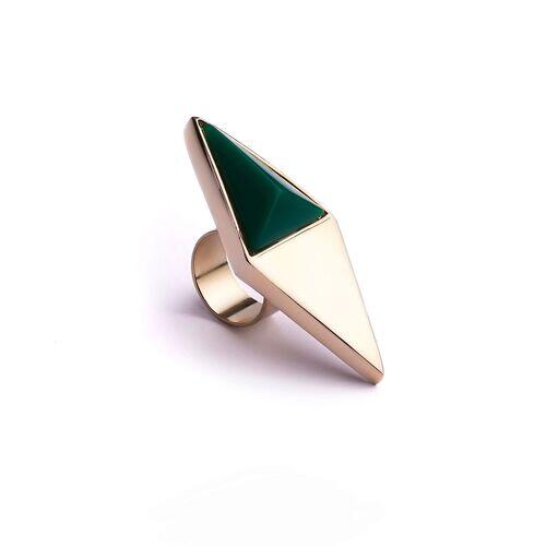 ANEL MALTA DOURADO E VERDE