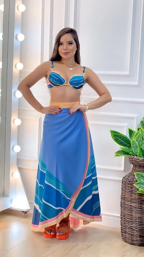 Pareo Curta Saia De Praia Pareo Saia Pareo Moda Praia Comprar Saia