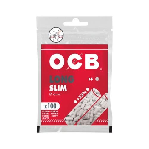 Filtro OCB Long Slim - Display com 10 pacotes de 100 filtros (cada)