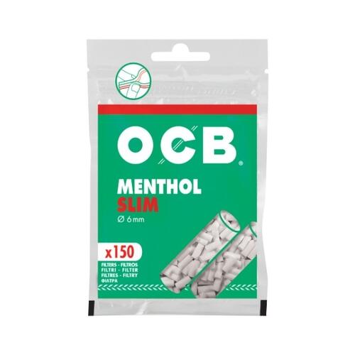 Filtro OCB Menthol Slim - 150 unidades