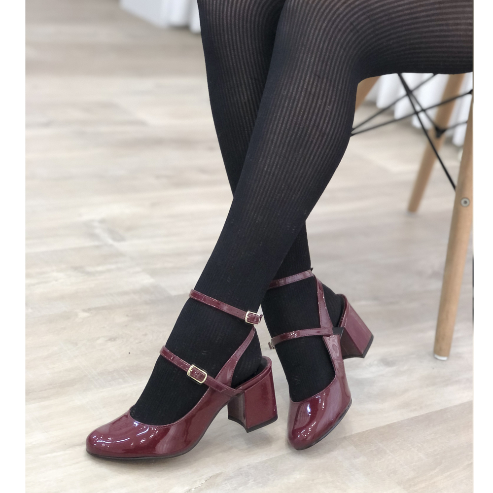 Sapato Feminino boneca Mary Jane Salto Baixo