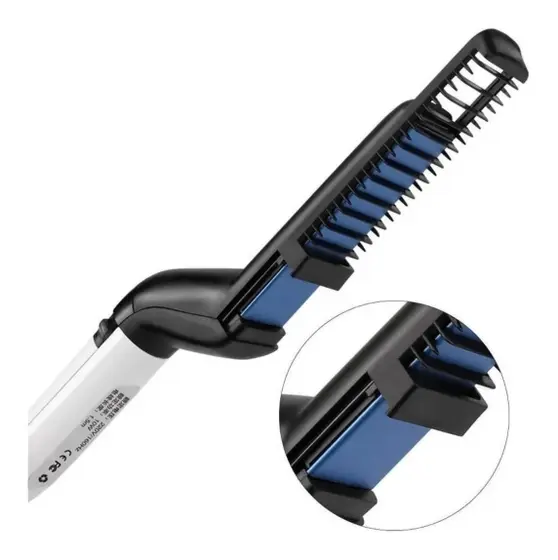 Escova Barba Chapinha Modelador Pente Portatil Para Cabelo Masculino Pente Eletrico Alisadora