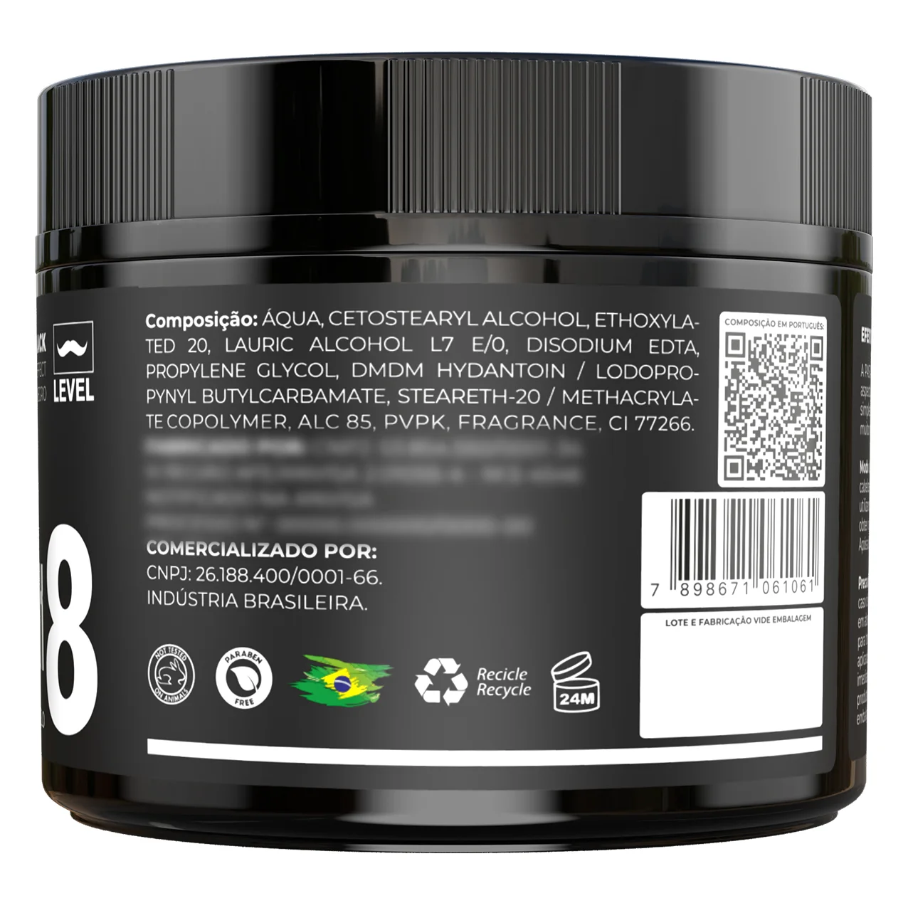 Comprar Pasta Capilar Efeito Black Big Barber 150g Level 8 - a