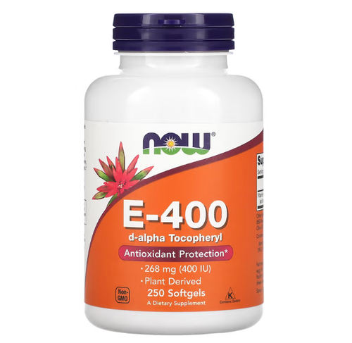 Vitamina E-400 com D-Alfa Tocoferila - Now Foods - 250 Softgels