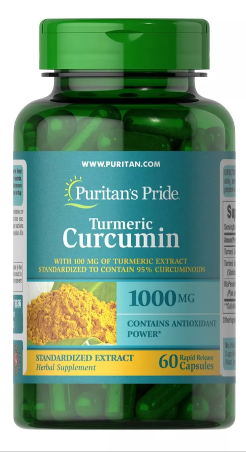 Tumeric Curcumin 1000 mg + Bioperina - Puritans Pride - 60 Cpsulas