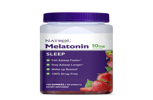 Melatonina gomas 10 mg  Morango - Natrol - 140 gomas