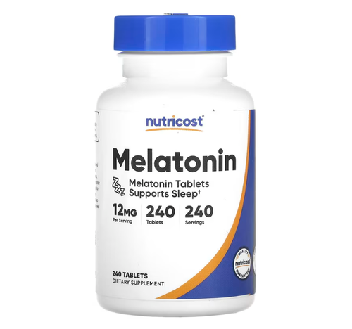 Melatonina - 12 mg - Nutricost - 240 Cpsulas