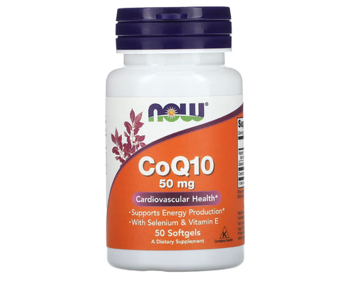 Coenzima Q10 50 mg (CoQ10) + Vitamina E - Now Foods - 50 Softgels