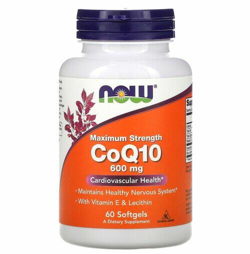 CoQ10 600 mg - Now Foods - Potncia Mxima - 60 Softgels