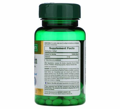 Melatonina 5 mg - Natures Bounty - 90 Softgels