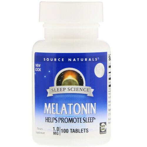 Melatonina 1 mg - Source Naturals - 100 comprimidos