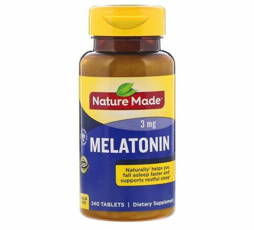 Melatonina 3 mg - Nature Made - 240 Tablets