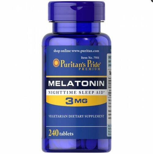 2 x Melatonina 3 mg - Puritans Pride - Total 480 Cpsulas