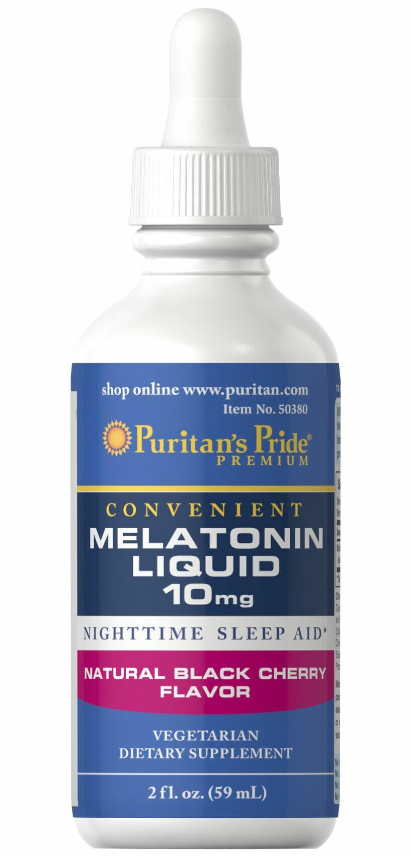 Melatonina Líquida 10 mg Sabor Cereja - Puritan´s Pride - 59 ml