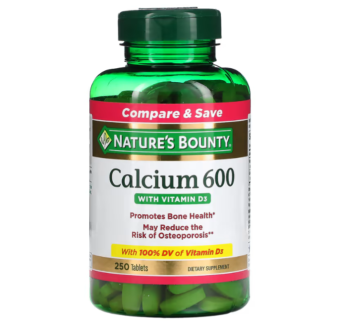 Cálcio 600 + Vitamina D-3 - Nature´s Bounty - 250 Cápsulas