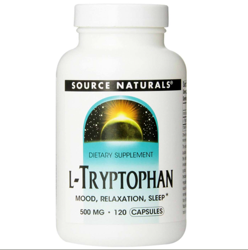 L-Triptofano (L-Tryptophan) 500 mg  - Source Naturals - 120 tablets