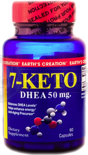 2x - 7-Keto DHEA 50 mg - Earth Creation - total 120 cpsulas