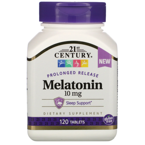 Melatonina 10 mg - 21st Century - Liberao Prolongada - 120 tablets